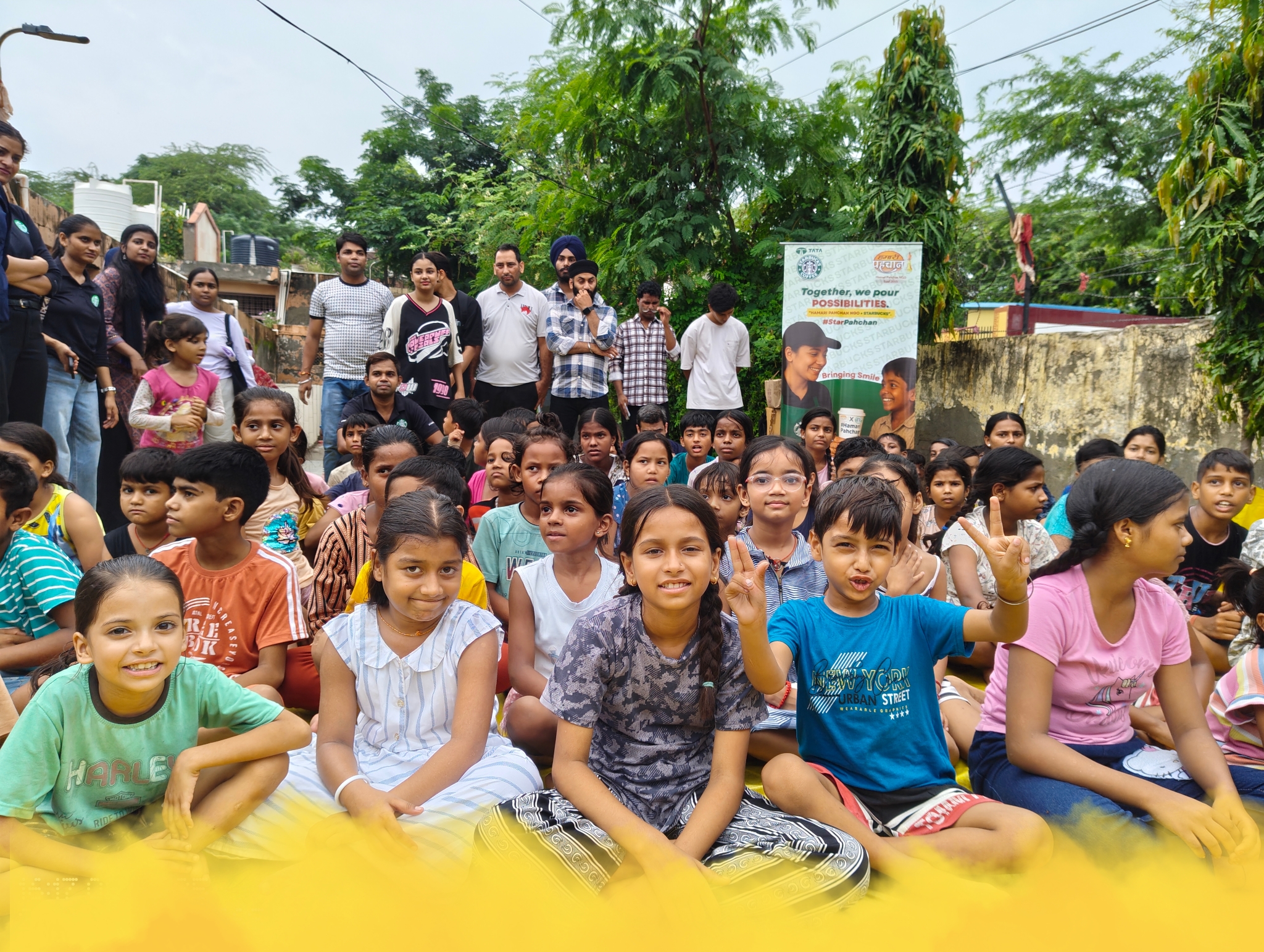 Corporate Partners Happy children in a rural setting